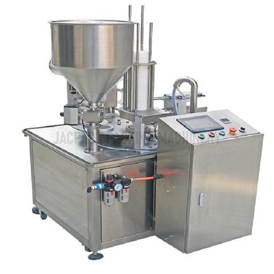 16 tasses/min Machine rotative de remplissage et d'étanchéité de tasses pour aliments et boissons