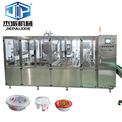 Machine de remplissage et d'étanchéité de tasses économique capable d'emballer des articles liquides et semi-liquides