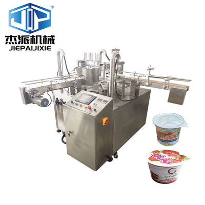 Machine de scellage de tasse en acier inoxydable rotative en coton-candy 25-30 tasses/min Vitesse